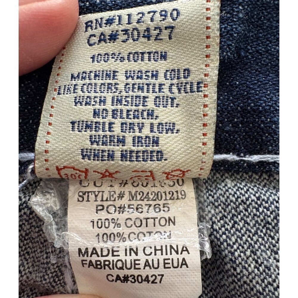 True Religion Y2K Super T World Tour Big Horseshoe Flap Jeans Dark Wash 36 x 33 - Picture 8 of 15